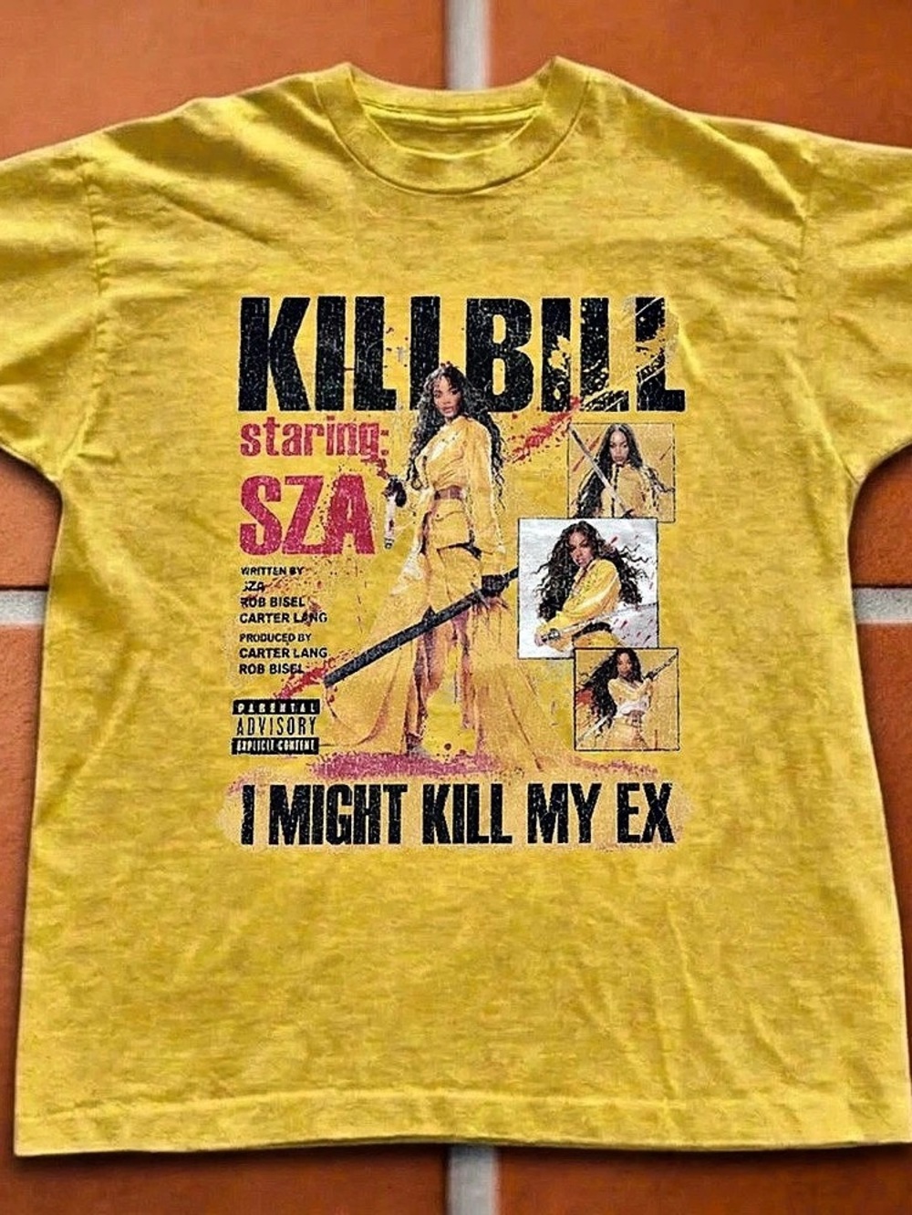 Kill Bill Graphic Tee in Yellow